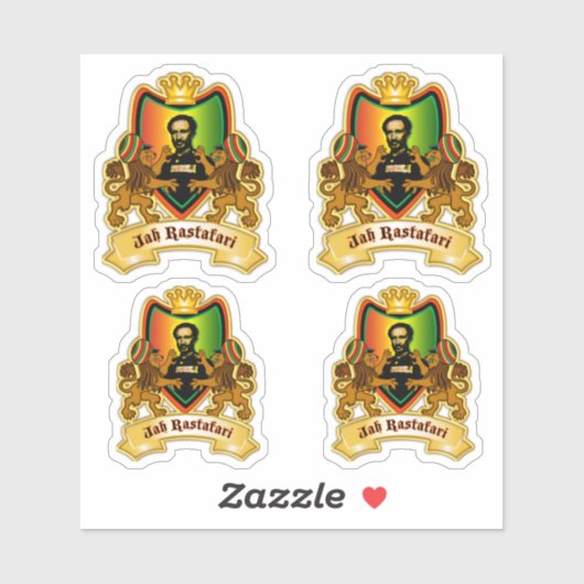 Sticker Selassie Rasta Crest (Feuille)