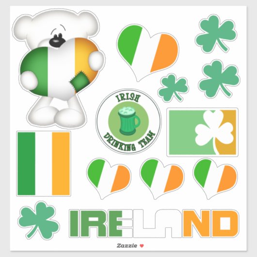 Sticker Sélection irlandaise (Feuille)