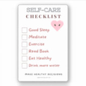 STICKER SELF-CARE CHECKLIST (Voorkant)