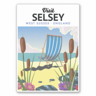 Sticker Selsey Sussex de l'Ouest Angleterre 