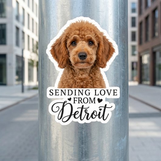 Sticker Sending Love From Detroit 