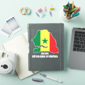 Sticker Sénégal Drapeau Charme Carte Patriotique (Couverture iPad)