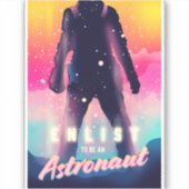 Sticker S'engager pour être un astronaute (Devant)