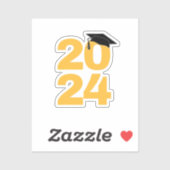 Sticker Senior 2024 Class Of 2024 Graduation 2024 (Feuille)