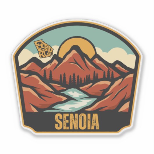Sticker Senoia, Géorgie (Devant)