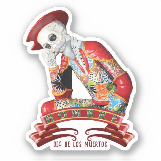 Sticker Señor Hombre Dia De Los Muertos (Devant)