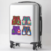 Sticker Sens Look adorable Noël Tacky Vests (Sur valise)