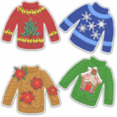 Sticker Sens Look Christmas Tackers Sweaters mignonnes (Devant)