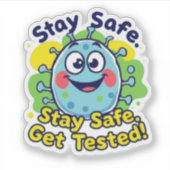 Sticker Sensibilisation à la Chlamydia - Restez en sécurit (Devant)