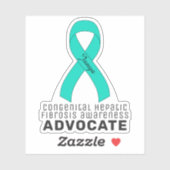 Sticker Sensibilisation à la fibrose hépatique congénitale (Feuille)