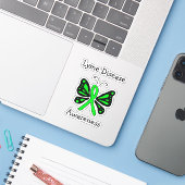 Sticker Sensibilisation à la maladie de Lyme (Ordinateur portable avec iPhone)
