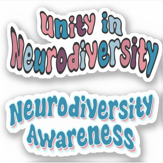 Sticker Sensibilisation à la Neurodiversité *Voir la descr (Devant)