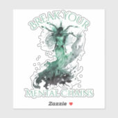 Sticker Sensibilisation à la santé mentale Rompre vos chaî (Feuille)