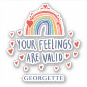 Sticker Sensibilisation à la santé mentale Vos sentiments (Devant)