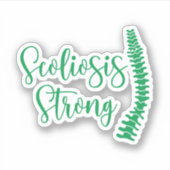 Sticker Sensibilisation à la Scoliose, Scoliose forte (Devant)