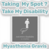 Sticker Sensibilisation à Myasthenia Gravis (Devant)