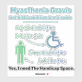 Sticker Sensibilisation à Myasthenia Gravis (Feuille)