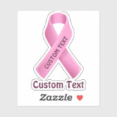 Sticker Sensibilisation au cancer du sein Ruban rose (Feuille)