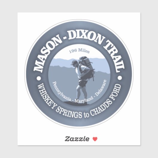 Sticker Sentier Mason-Dixson (BG) (Feuille)