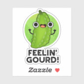 Sticker Sentiment Gourd Amusant Sentiment Bon Pun Veggie (Feuille)