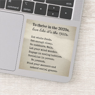 Sticker S'épanouir dans les années 2020 Conseil Vinyle