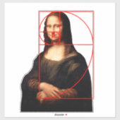 Sticker Séquence Leonardo da Vinci Mona Lisa Fibonacci (Feuille)