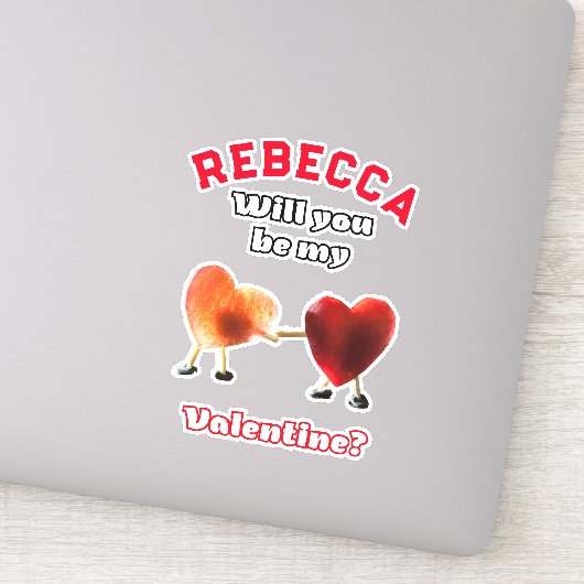 Sticker Seras-tu ma Saint-Valentin ? (Détail)