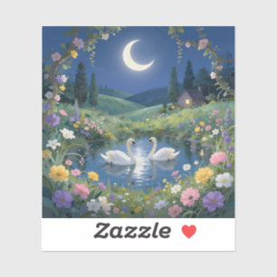 Sticker Sérénade au clair de lune - Vinyle carré 