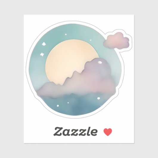 Sticker Serene Moonlit Dreamscape (Feuille)