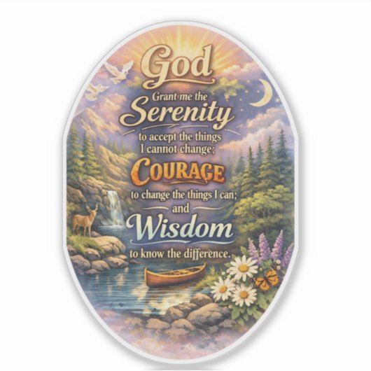 Sticker Serenity Prayer (Devant)