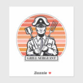 Sticker Sergent Grill Barbecue (Feuille)