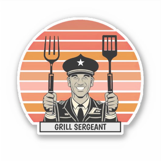 Sticker Sergent Grill BBQ (Devant)