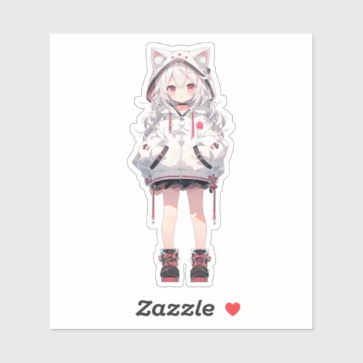 Sticker Série Anime Girl (Feuille)