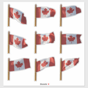 Sticker Série de drapeaux canadiens en berne IV