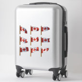 Sticker Série de drapeaux canadiens en berne IV (Sur valise)