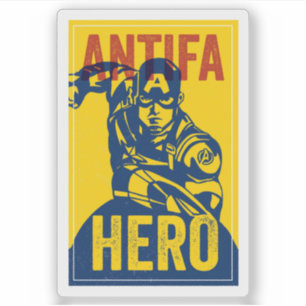 Sticker SÉRIE DE HÉROS ANTIFA : Captain American