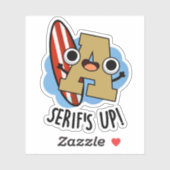 Sticker Serif Up Funky Font Type Pun (Feuille)