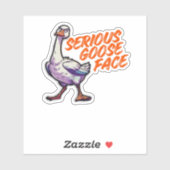 Sticker Serious Goose Face (Feuille)