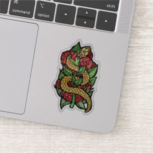 Sticker Serpent à fleurs