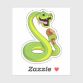 Sticker Serpent au poulet (Feuille)