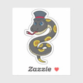 Sticker Serpent avec Casquette (Feuille)