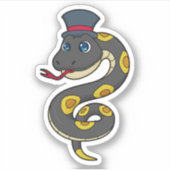 Sticker Serpent avec Casquette (Devant)