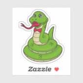 Sticker Serpent avec cravate de cabot (Feuille)