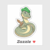 Sticker Serpent avec épée (Feuille)