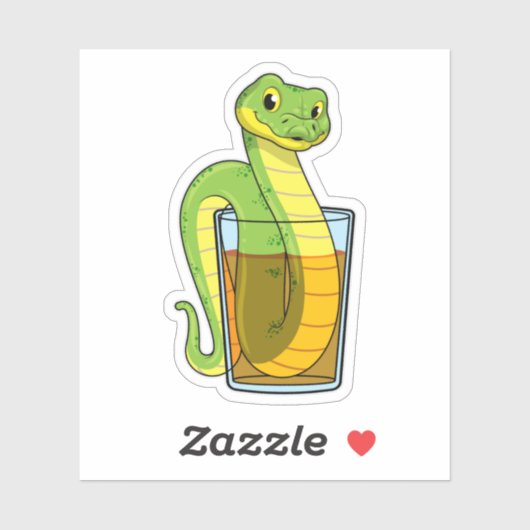 Sticker Serpent avec jus (Feuille)
