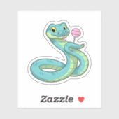 Sticker Serpent avec Lollipop (Feuille)
