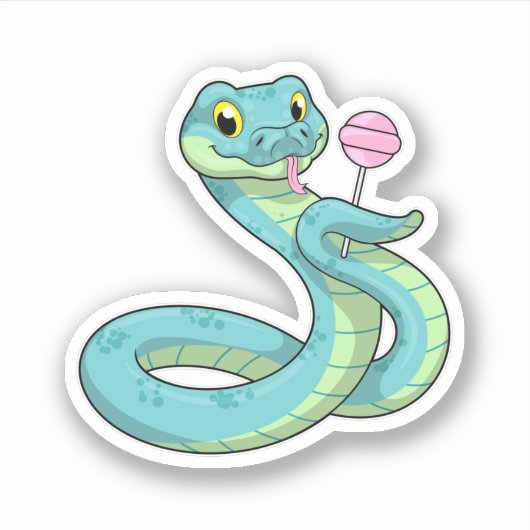 Sticker Serpent avec Lollipop (Devant)
