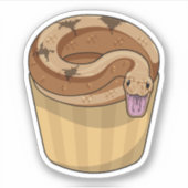 Sticker Serpent avec muffin (Devant)