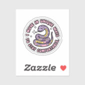 Sticker Serpent Chibi adorable - Soins personnels mignons (Feuille)
