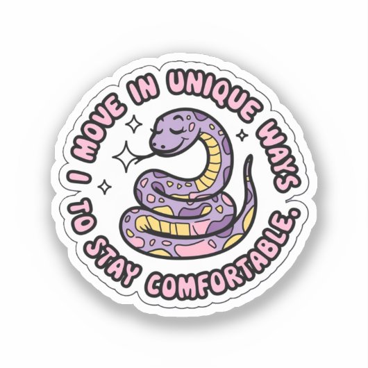 Sticker Serpent Chibi adorable - Soins personnels mignons (Recto)